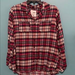 Pink plaid button down